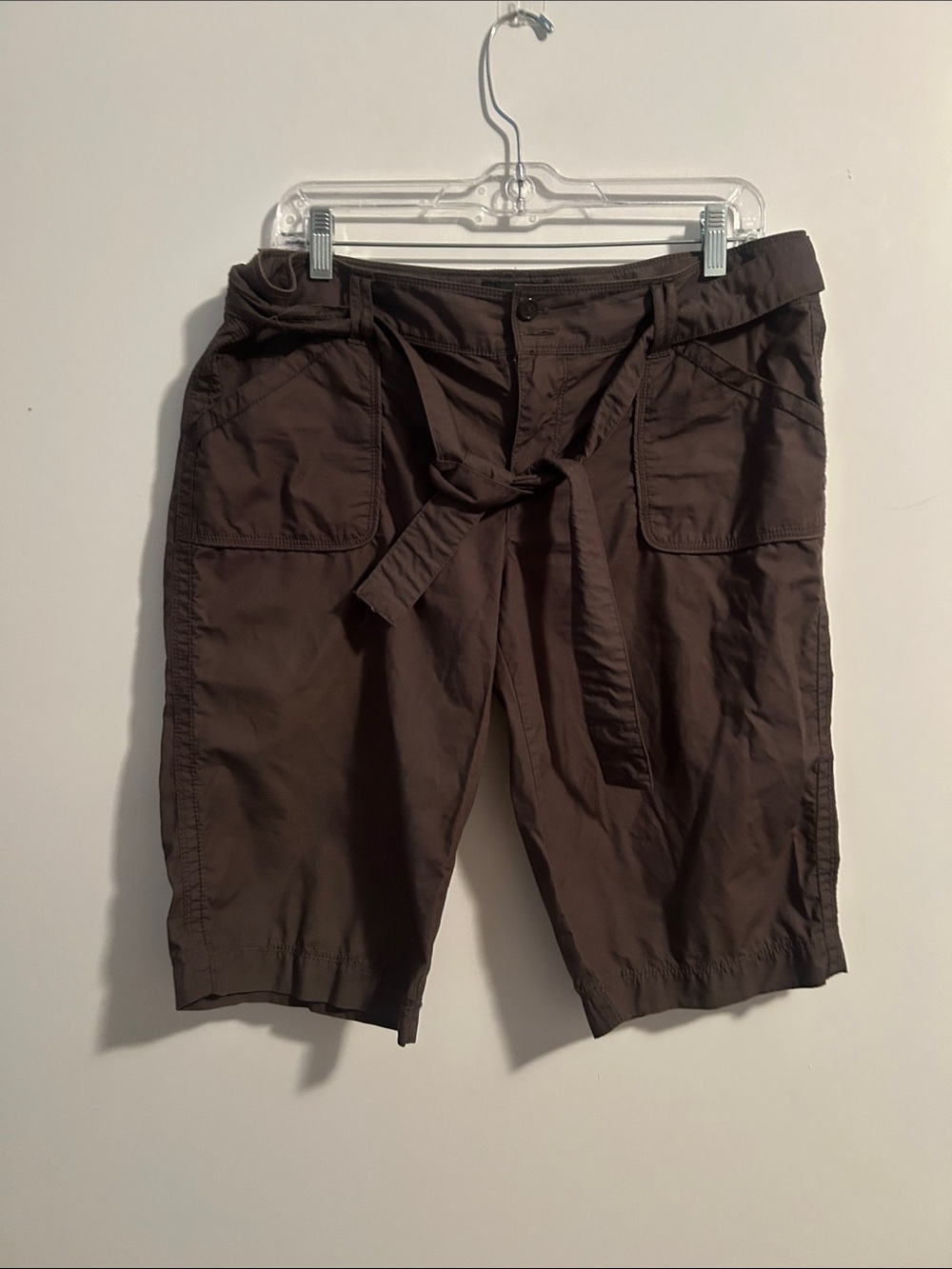 The Limited Women's Brown Drew Fit Casual Belted Shorts